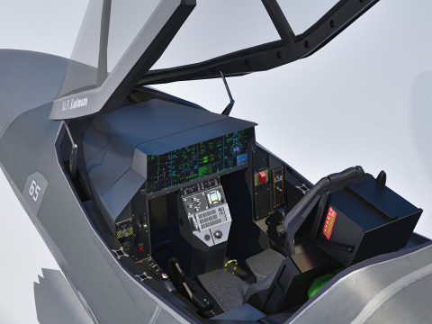 F-35B Lightning II- Rigged with high resolution cocpit Modèle 3D