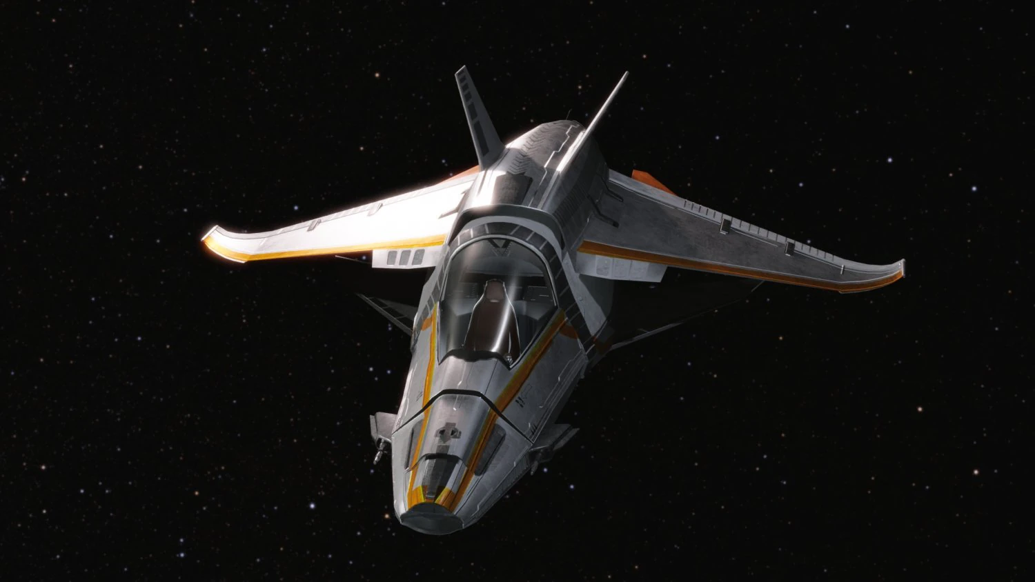 Space Ship - Star Fighter 3D Model .c4d .max .obj .3ds .fbx .stl .blend