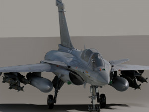 Dassault Rafale B - Rigged - High Resolution Cocpit Modello 3D