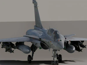 Rafale B - Rigged - High Resolution Cocpit 3D Model