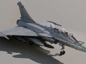 Dassault Rafale B - Rigged - High Resolution Cocpit Modello 3D