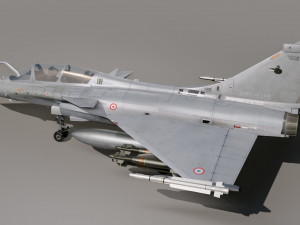 Dassault Rafale B - Rigged - High Resolution Cocpit Modello 3D