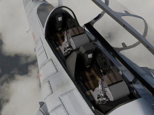 Rafale B - Rigged - High Resolution Cocpit 3D Model