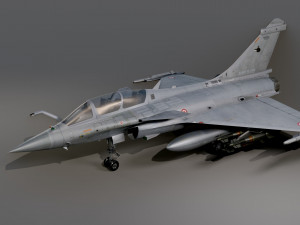 Dassault Rafale B - Rigged - High Resolution Cocpit Modello 3D