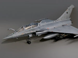 Rafale B - Rigged - High Resolution Cocpit 3D Model