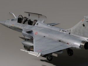 Dassault Rafale B - Rigged - High Resolution Cocpit Modello 3D
