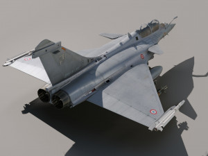 Dassault Rafale B - Rigged - High Resolution Cocpit Modello 3D