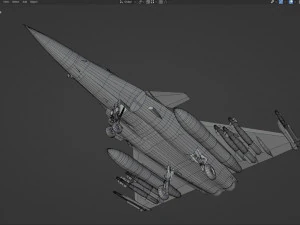 Rafale B - Rigged - High Resolution Cocpit 3D Model