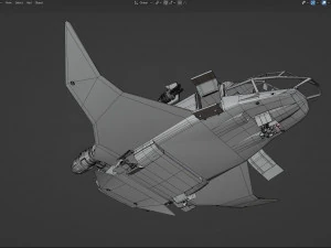 Space Ship - include inside 3D Model