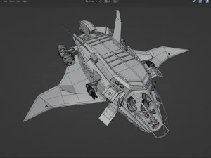 Space Ship - include inside 3D Model