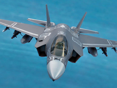 F35C Lightning II -Rigged - with high resolution cocpit 3D Model