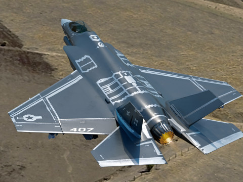 F35C Lightning II -Rigged - with high resolution cocpit 3D Model