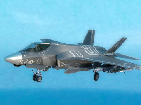 F35C Lightning II -Rigged - with high resolution cocpit 3D Model