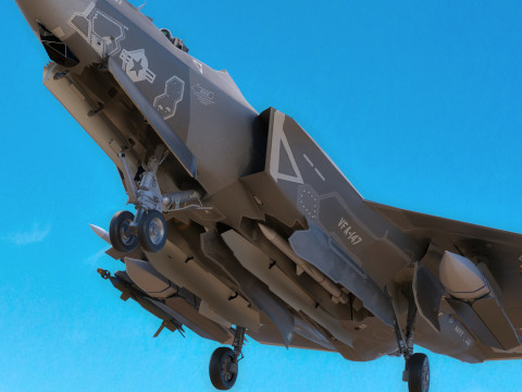 F35C Lightning II -Rigged - with high resolution cocpit 3D Model