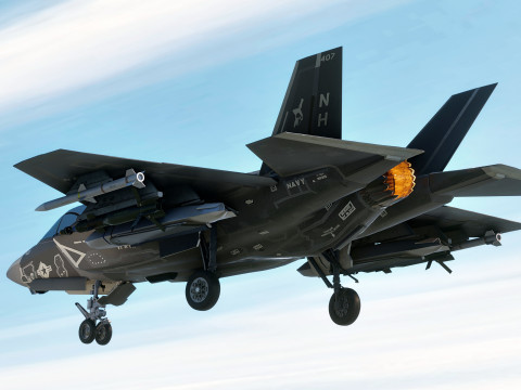 F35C Lightning II -Rigged - with high resolution cocpit 3D Model