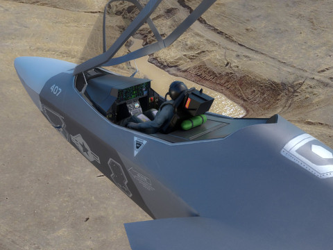 F35C Lightning II -Rigged - with high resolution cocpit 3D Model