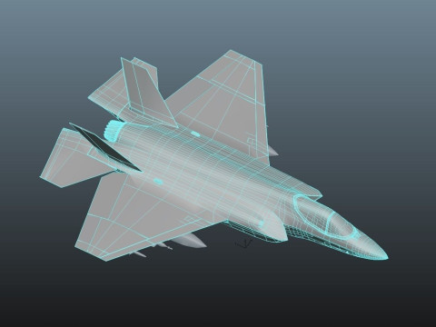 F35C Lightning II -Rigged - with high resolution cocpit 3D Model