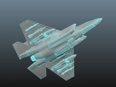 F35C Lightning II -Rigged - with high resolution cocpit 3D Model