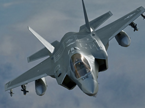 F-35A Lightning II Rigged with High Resolution Cocpit Modèle 3D