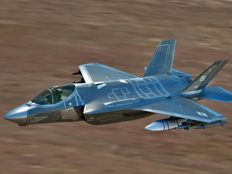 F-35A Lightning II Rigged with High Resolution Cocpit Modèle 3D