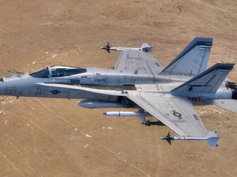 F 18 Hornet – z kokpitem – z pełnym osprzętem – wymienna naklejka i tekst Model 3D