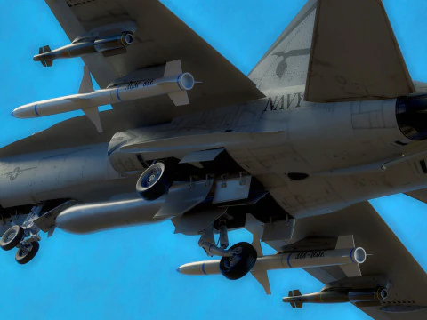 F18 Hornet - With Cocpit - Fully Rigged - Changeable decal and text 3D Model