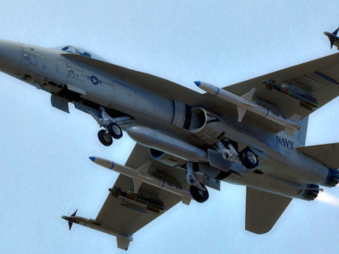 F 18 Hornet – z kokpitem – z pełnym osprzętem – wymienna naklejka i tekst Model 3D