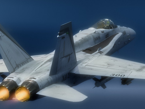 F 18 Hornet – z kokpitem – z pełnym osprzętem – wymienna naklejka i tekst Model 3D