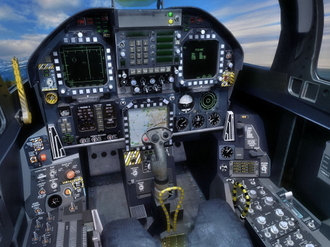 F 18 Hornet – z kokpitem – z pełnym osprzętem – wymienna naklejka i tekst Model 3D