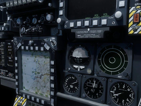 F18 Hornet - With Cocpit - Fully Rigged - Changeable decal and text 3D Model