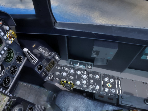 F 18 Hornet – z kokpitem – z pełnym osprzętem – wymienna naklejka i tekst Model 3D