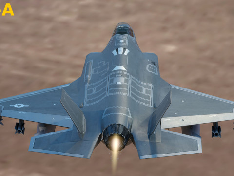 F35 Collection F35A-F35B-F35C - Rigged - High Resolution with Cocpit 3D Model