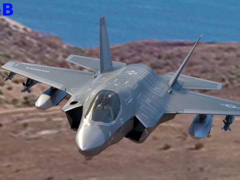 F35 Collection F35A-F35B-F35C - Rigged - High Resolution with Cocpit 3D Model