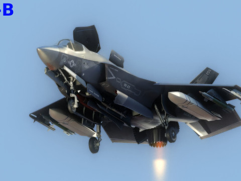 F35 Collection F35A-F35B-F35C - Rigged - High Resolution with Cocpit 3D Model