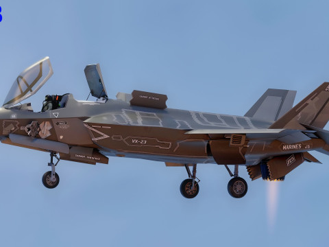 F35 Collection F35A-F35B-F35C - Rigged - High Resolution with Cocpit 3D Model
