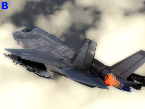 F35 Collection F35A-F35B-F35C - Rigged - High Resolution with Cocpit 3D Model
