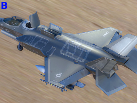 F35 Collection F35A-F35B-F35C - Rigged - High Resolution with Cocpit 3D Model