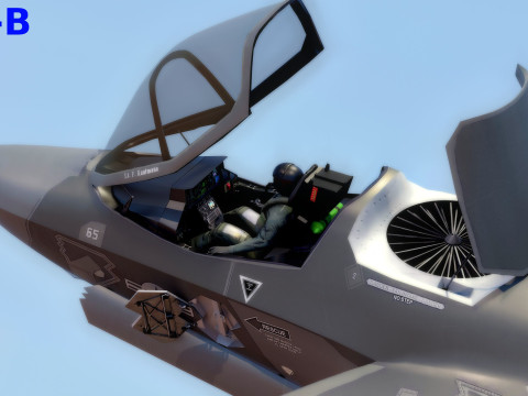 F35 Collection F35A-F35B-F35C - Rigged - High Resolution with Cocpit 3D Model