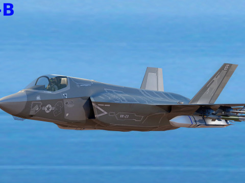 F35 Collection F35A-F35B-F35C - Rigged - High Resolution with Cocpit 3D Model