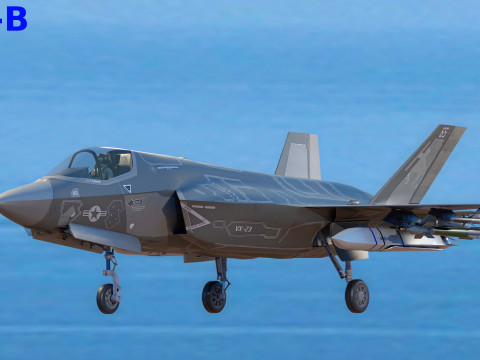 F35 Collection F35A-F35B-F35C - Rigged - High Resolution with Cocpit 3D Model