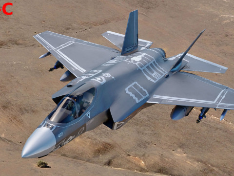 F35 Collection F35A-F35B-F35C - Rigged - High Resolution with Cocpit 3D Model