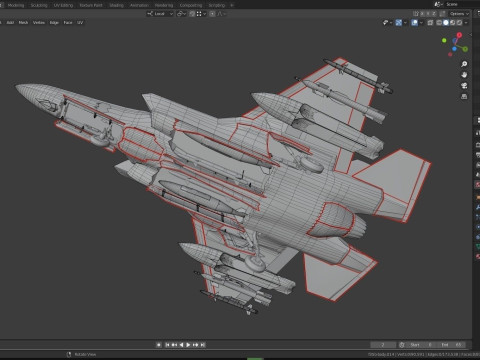 F35 Collection F35A-F35B-F35C - Rigged - High Resolution with Cocpit 3D Model