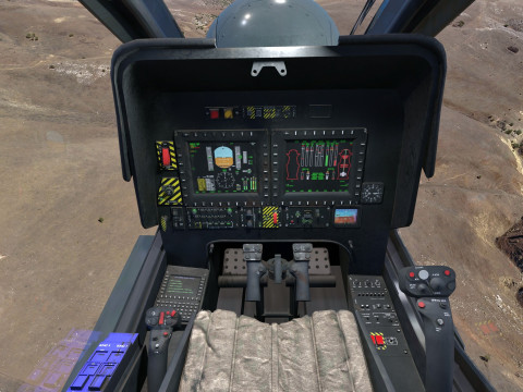 Atak T129 Helicopter-Rigged - with Cocpit-Changeable decal-text Modelo 3D