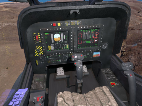 Atak T129 Helicopter-Rigged - with Cocpit-Changeable decal-text Modelo 3D
