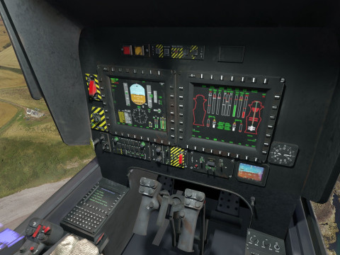 Atak T129 Helicopter-Rigged - with Cocpit-Changeable decal-text Modelo 3D