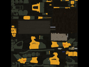 Atak T129 Helicopter-Rigged - with Cocpit-Changeable decal-text Modelo 3D
