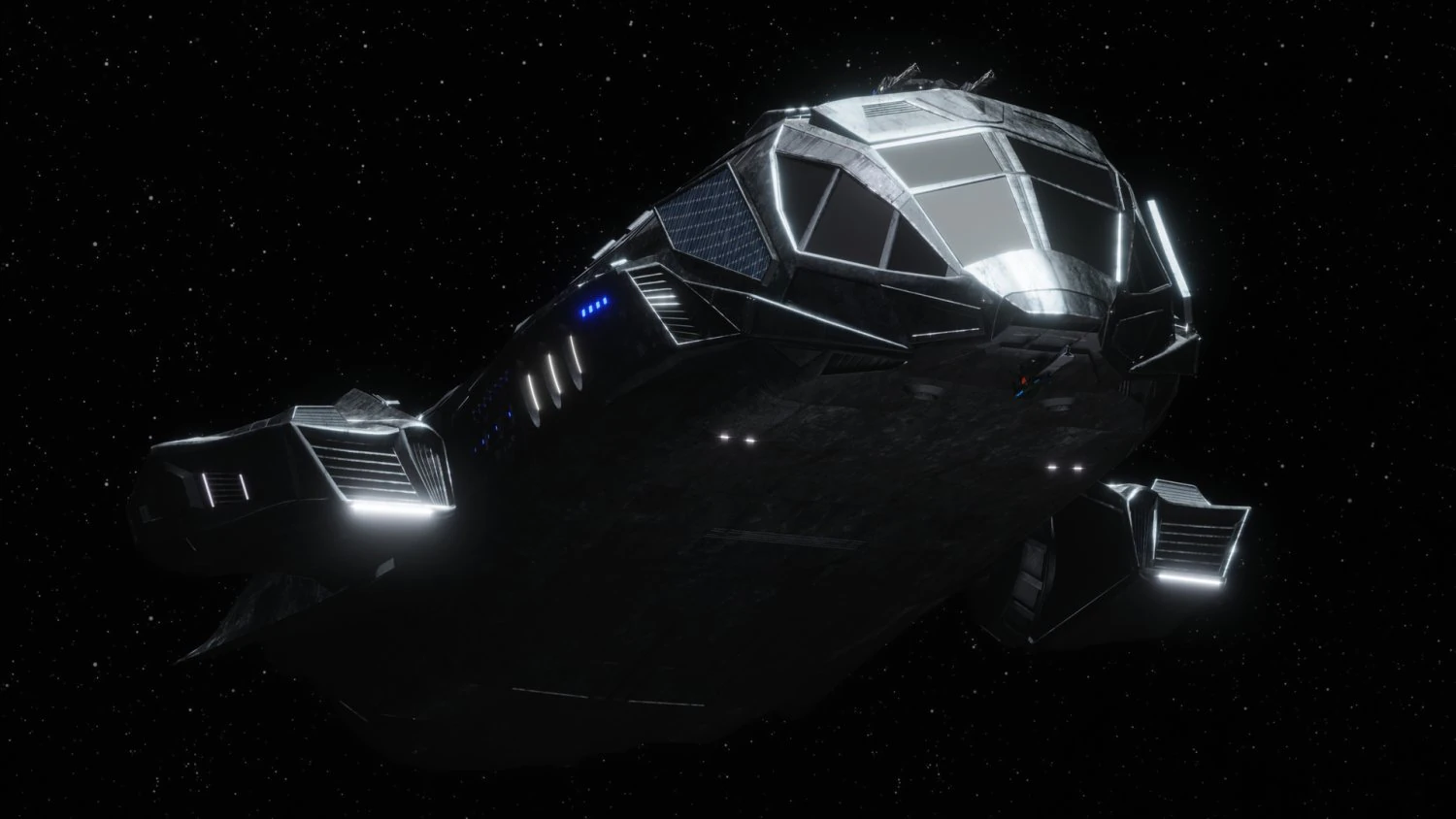 Space Ship 3D Model .c4d .max .obj .3ds .fbx .stl .blend
