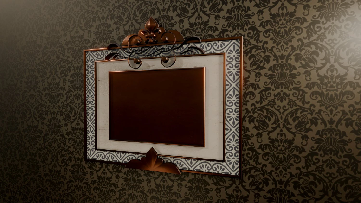 Vintage carved frame 3D Model .c4d .max .obj .3ds .fbx .stl .blend 