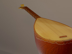 Saz baglama Instrument Model 3D