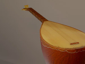 Saz baglama Instrument 3D Model